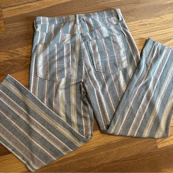 American Eagle Women’s Straight Striped Leg Pants, Stretch Knit, 6 Short - Picture 7 of 14